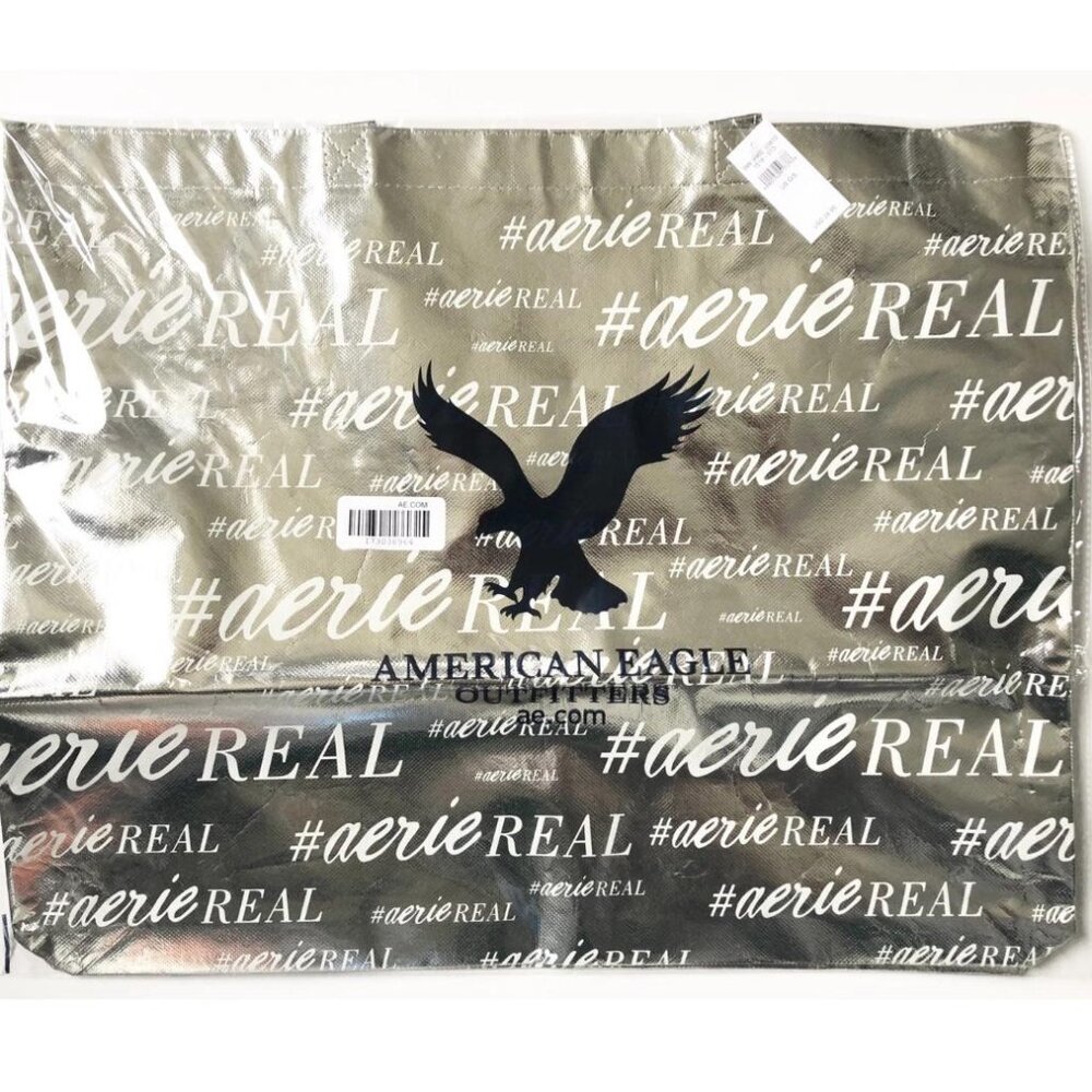 Large Silver Tote Bag by American Eagle Outfitters - New